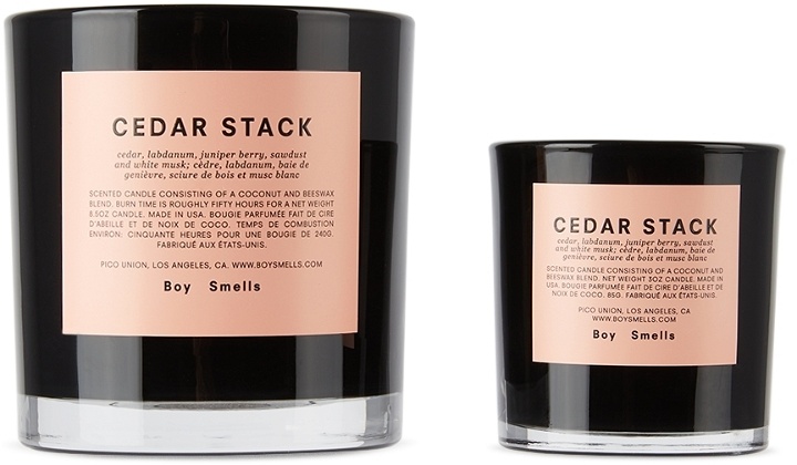 Photo: Boy Smells Cedar Stack Twin Candle Set