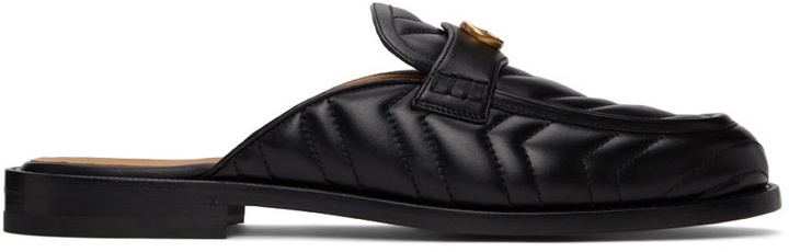 Photo: Gucci Black Matelassé Marmont Loafers