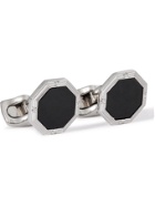 DEAKIN & FRANCIS - Sterling Silver and Onyx Cufflinks and Dress Studs Set