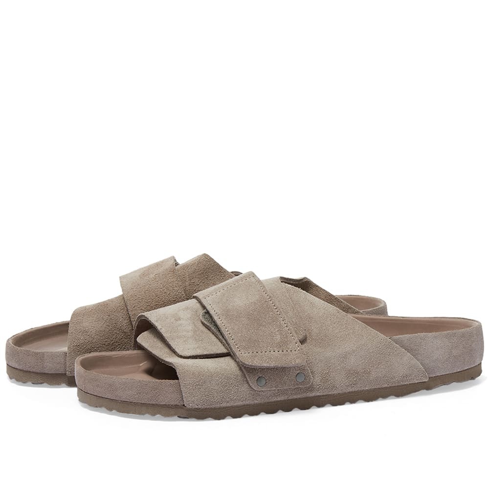 Birkenstock Men's Kyoto EXQ in Grey Taupe Suede Birkenstock