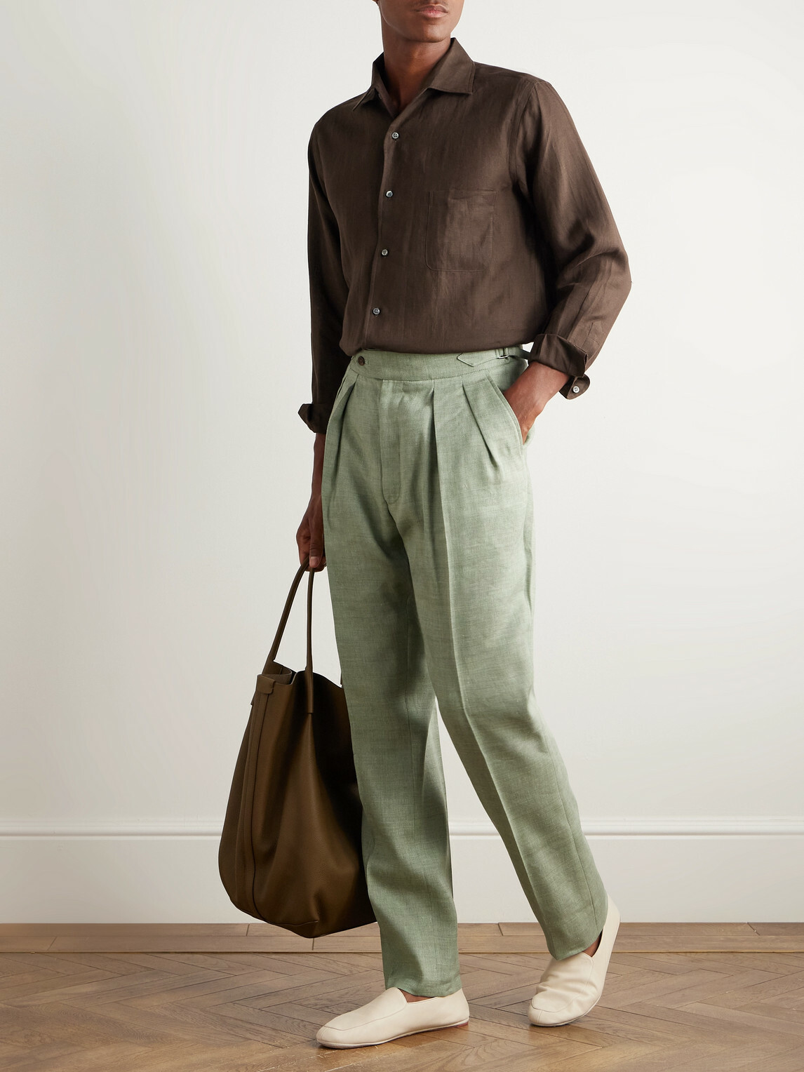 Loro Piana - Slub Linen Shirt - Brown