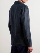 Giorgio Armani - Linen Polo Shirt - Blue