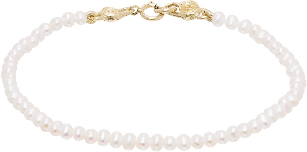 【関税込み】Mondo Mondo ホワイト Petite Pearl ブレスレット Mondo Mondo White Petite Pearl Bracelet Mondo Mondo