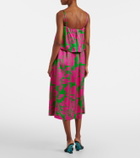 Dries Van Noten Floral satin midi dress