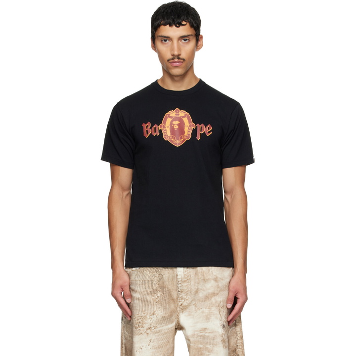 Photo: BAPE Black 'BAPE' Old English Logo T-shirt