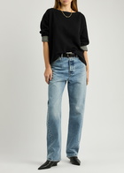 Eileen Fisher Reversible Striped Cotton top Black