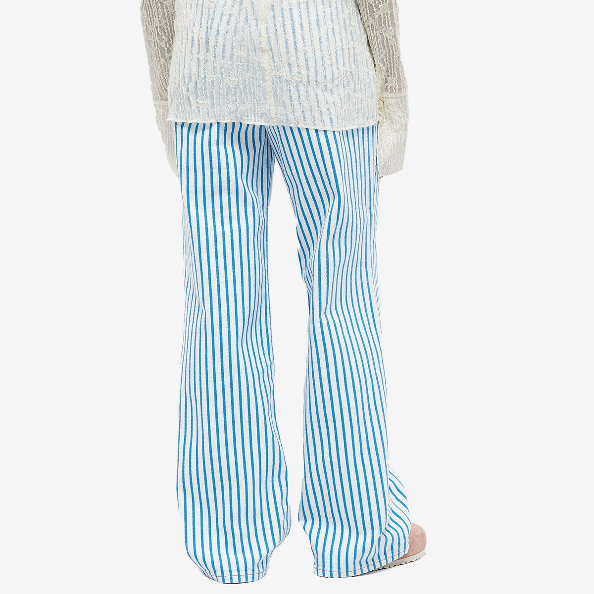 Bright White Striped Magny Jeans