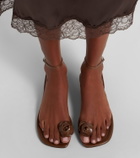 Magda Butrym Floral-appliqué leather sandals