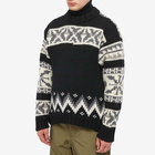 Sacai Men's Nordic Crew Knit in Black/Grey