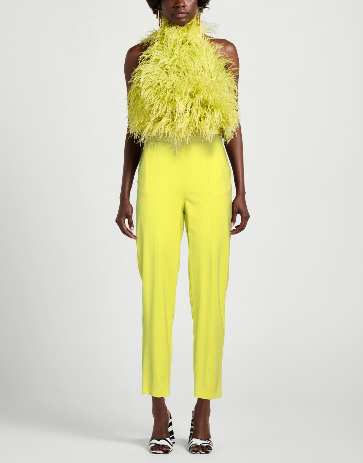 Manila Grace Womens Pants Lime in Green
