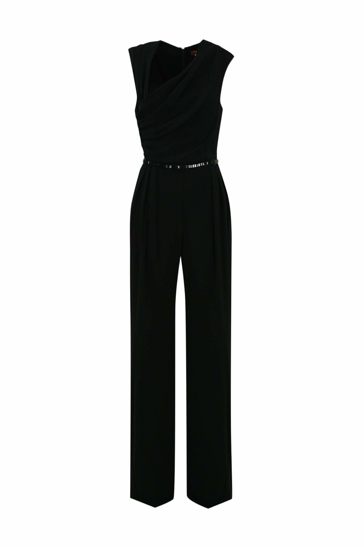 オールインワン・サロペット MAX MARA Ubi Jumpsuit Ubi silk satin-trimmed jersey jumpsuit in black - Max Mara