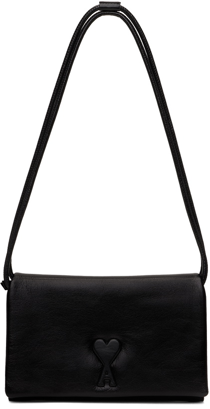 Photo: AMI Paris Black Wallet Strap Voulez-Vous Bag