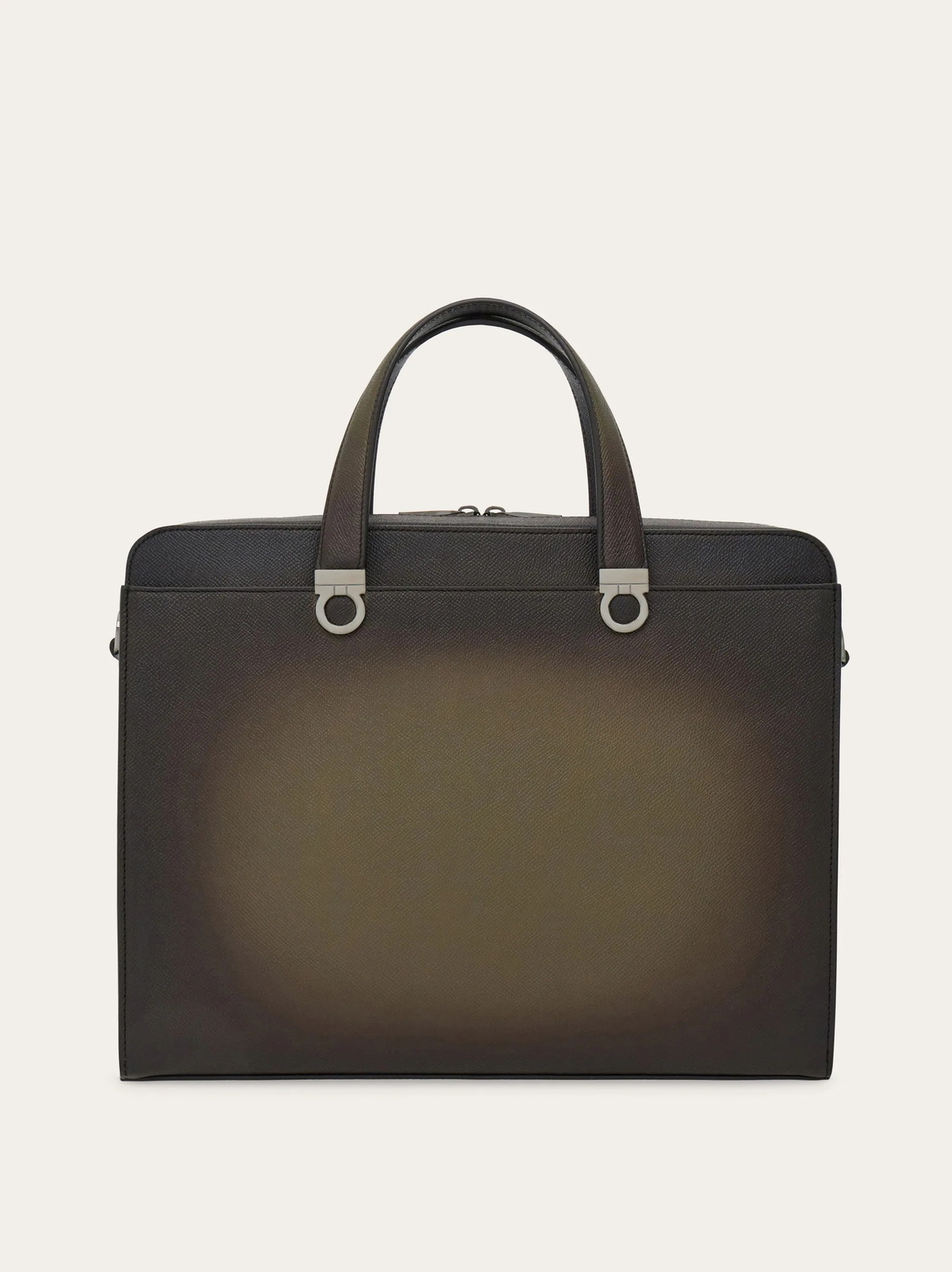 Ferragamo Mens Gancini briefcase in Green