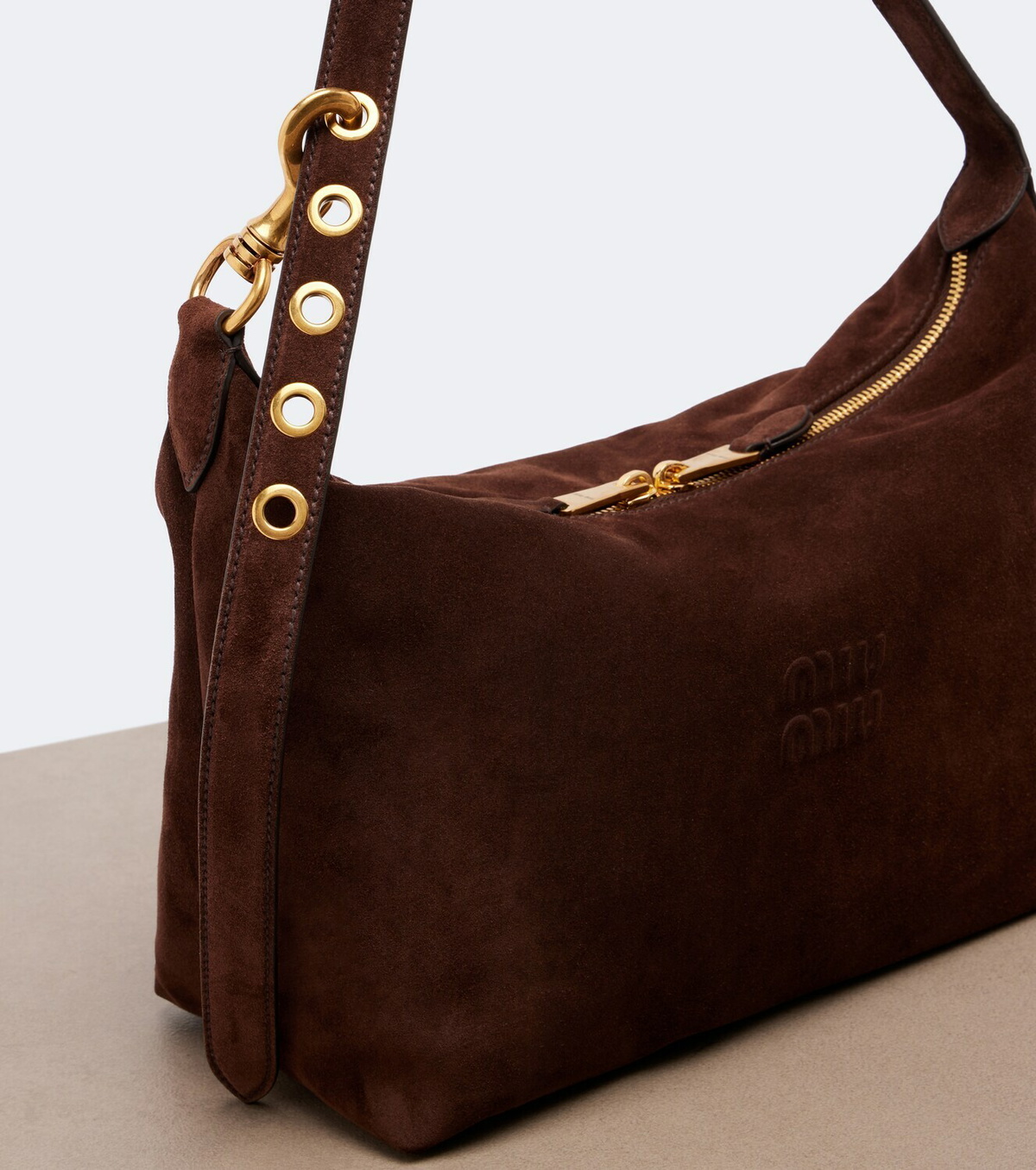 Miu Miu Spirit Medium suede shoulder bag
