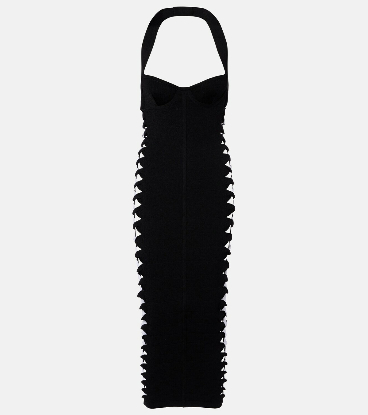 Balmain Cutout halterneck jersey midi dress