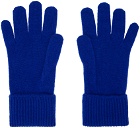 Burberry Blue Cashmere Blend Gloves