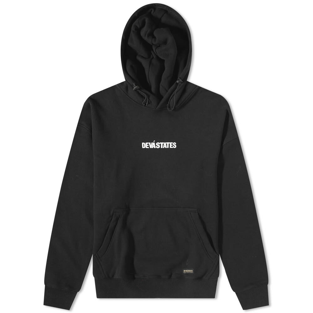 Deva States Men's Mini Logo Hoody in Black DEVÁ STATES