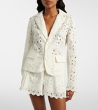 Frame Paisley broderie anglaise cotton blazer