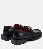 Ganni Embellished leather loafers