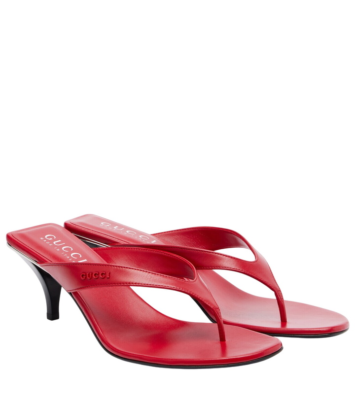 Photo: Gucci Neo 55 leather thong sandals