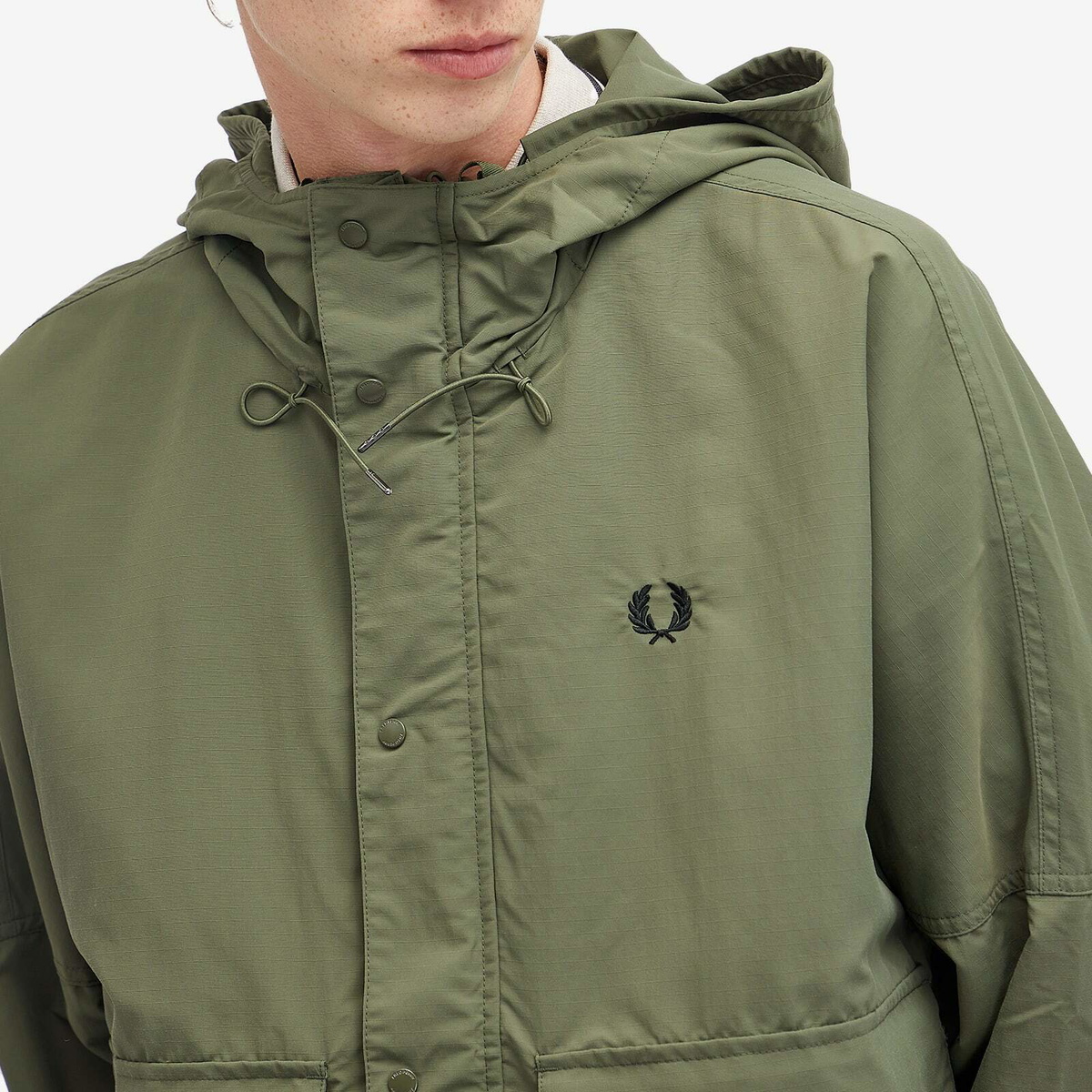 Fred Perry Men s Ripstop Snorkel Parka Jacket in Laurel Wreath Green