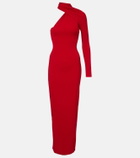 Courrèges One-shoulder crêpe maxi dress