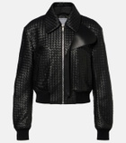 Bottega Veneta Intrecciato leather jacket