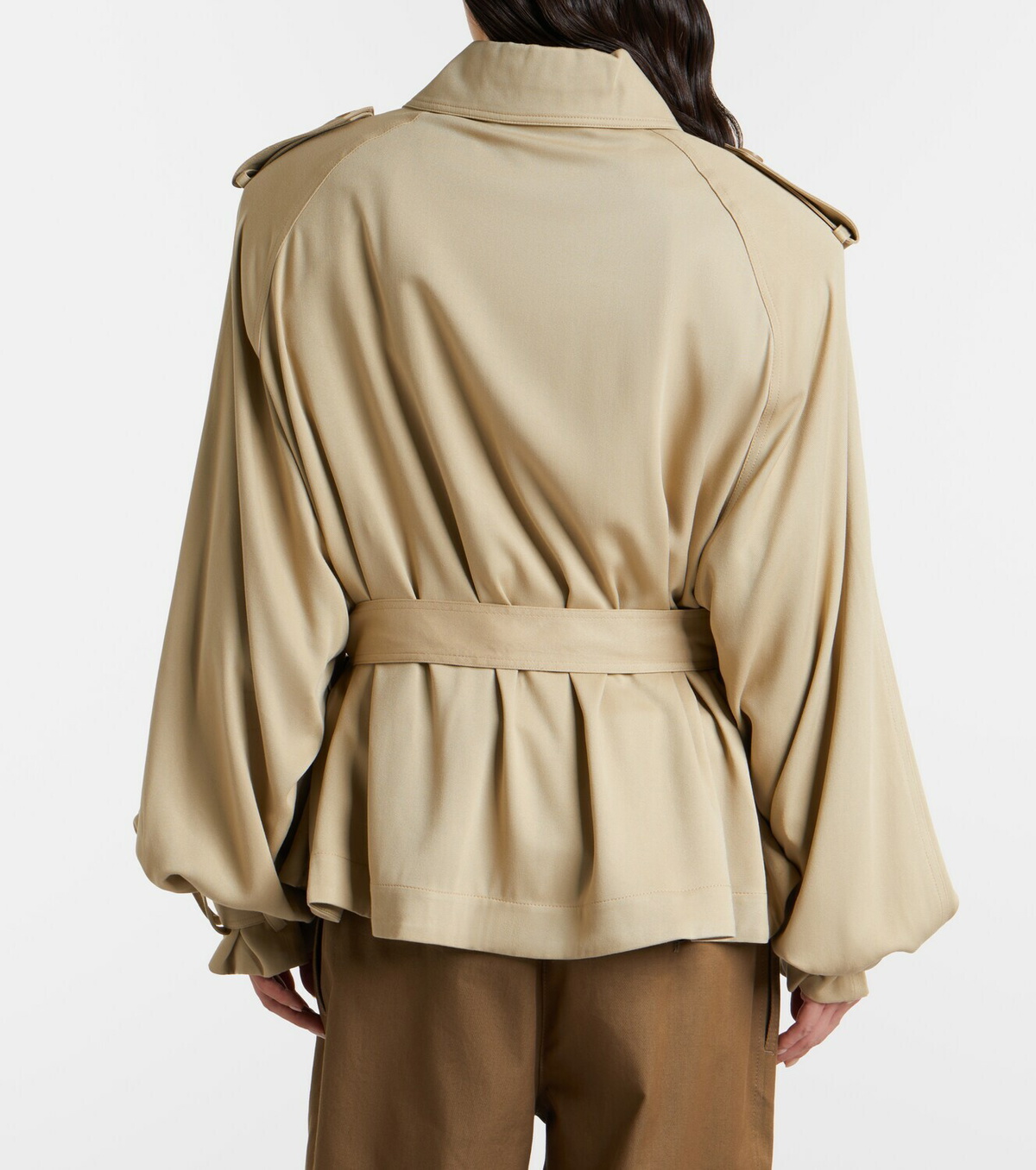 The Frankie Shop Elva twill trench coat