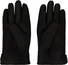 Neighborhood Black Leather Boa Gloves