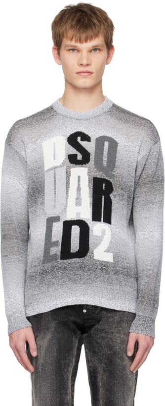 Photo: Dsquared2 Gray Jacquard Sweater