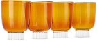 Ichendorf Milano Orange Liberta Stemmed Wine Glass Set, 4 pcs