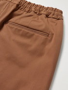 PAUL SMITH - Stretch Organic Cotton-Twill Trousers - Brown