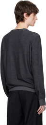 McQueen Gray Skull Sweater