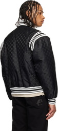 Palm Angels Black Monogram Jacquard Bomber Jacket