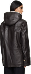 Wales Bonner Brown Thought Leather Jacket
