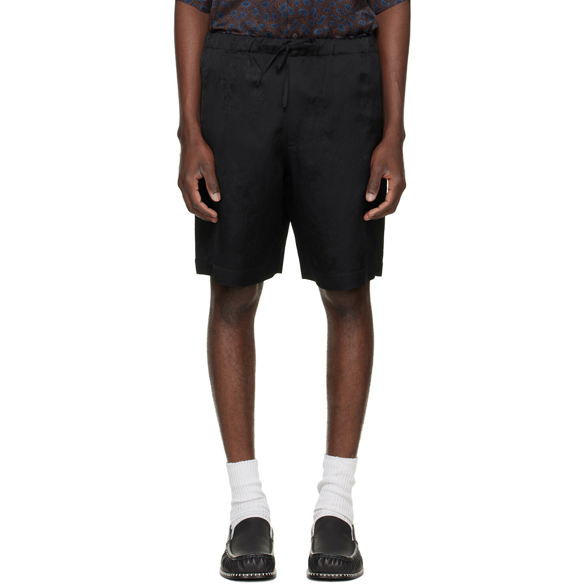 Dries Van Noten Black Viscose Shorts