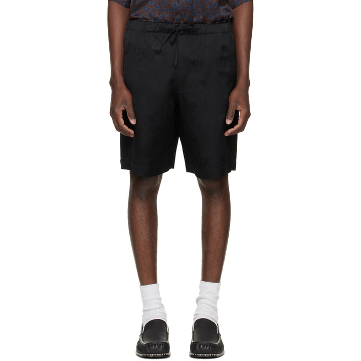 Photo: Dries Van Noten Black Viscose Shorts
