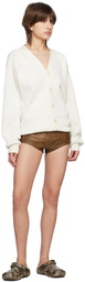 VTMNTS Brown Five-Pocket Leather Shorts