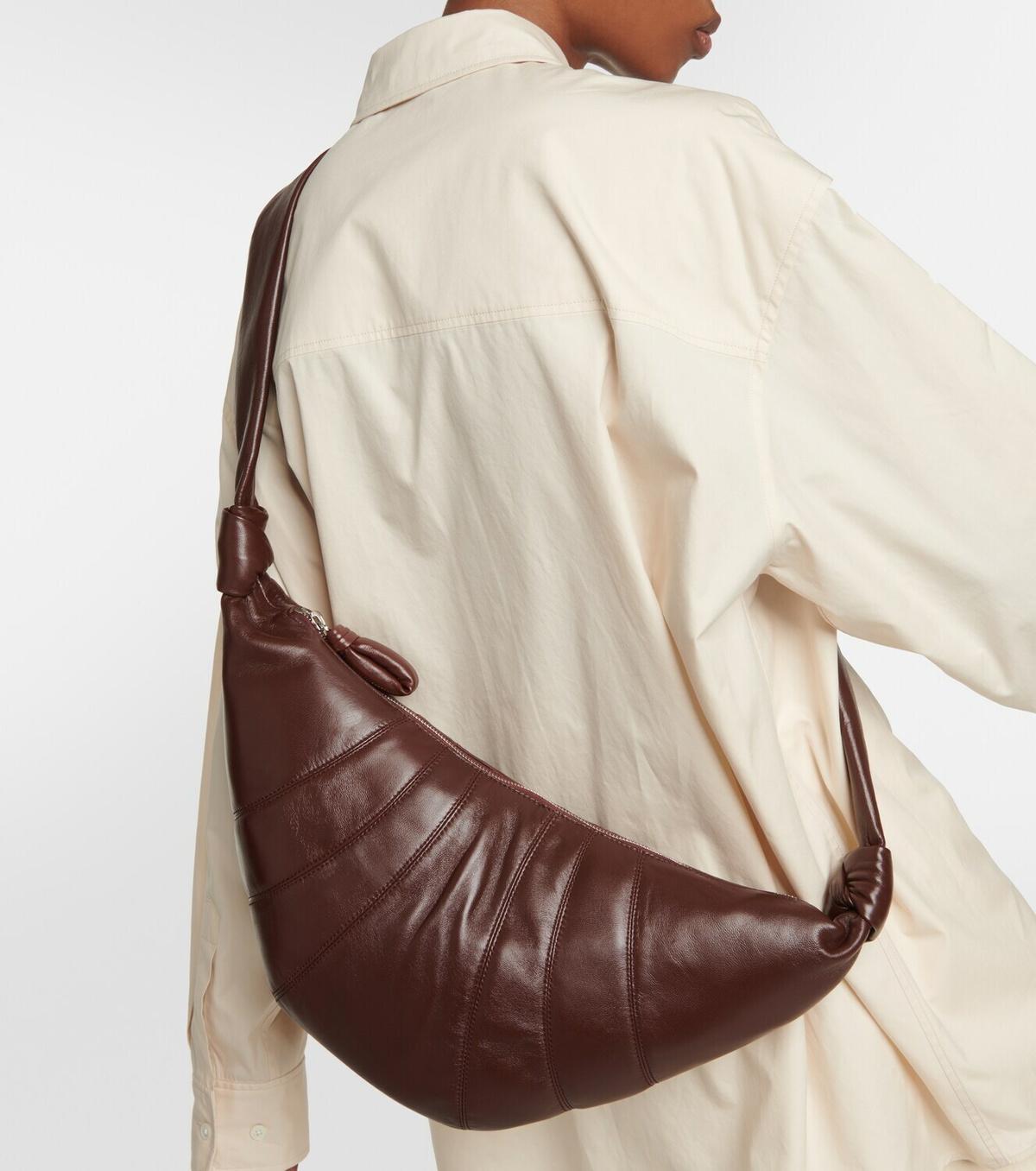 Lemaire Croissant Medium leather shoulder bag