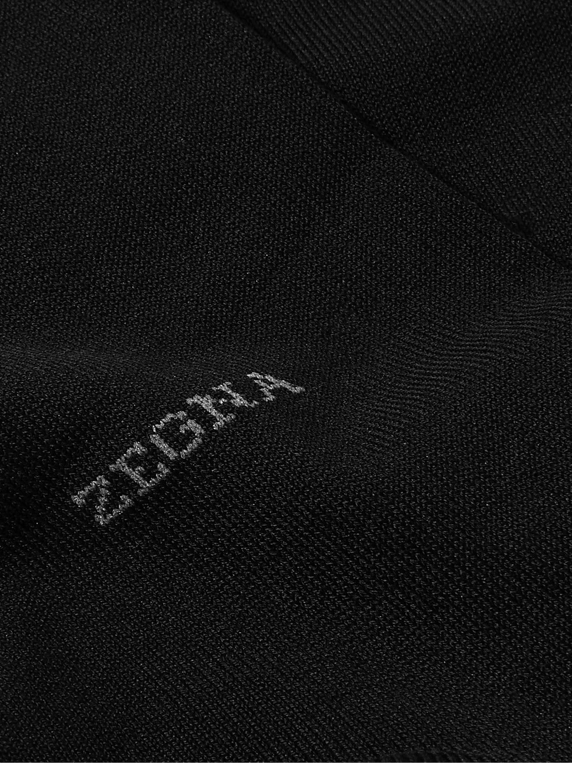 Zegna - Logo-Embroidered Cotton-Blend Socks Zegna