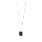 Alexander McQueen Men's Rectangular Medallion Pendant Necklace in Silver