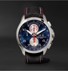 Baume & Mercier - Clifton Club Shelby Cobra Automatic Chronograph 44mm Stainless Steel and Leather Watch, Ref. No. 10343 - Blue