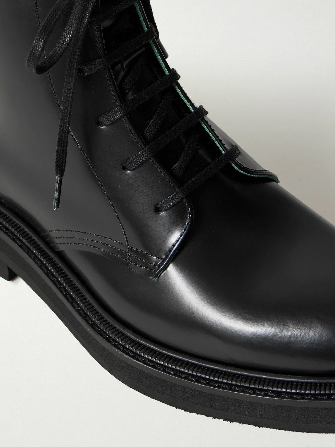 VINNY's - Officer Glossed-Leather Boots - Black