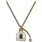 Alexander McQueen Gold Skull Charm Necklace