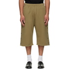 Les Tien Khaki Part Snap Shorts
