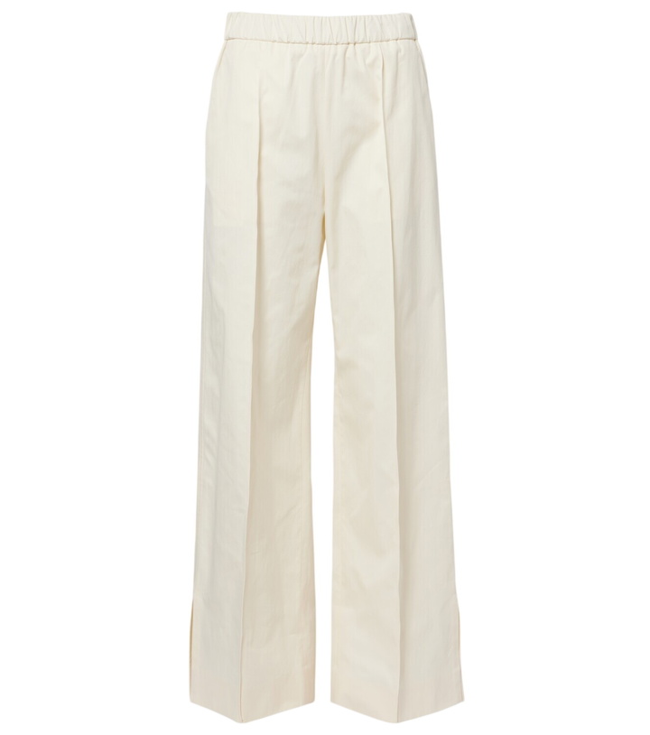 Photo: Jil Sander Pleated cotton wide-leg pants
