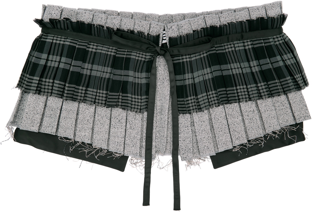 OPEN YY Khaki Pleats Layered Pocket Belt