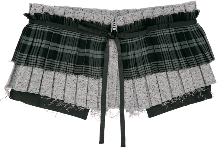 Photo: OPEN YY Khaki Pleats Layered Pocket Belt