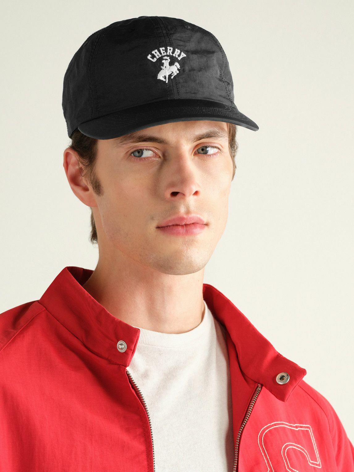 Cherry Los Angeles - Western Tennis Logo-Embroidered Twill Baseball Cap