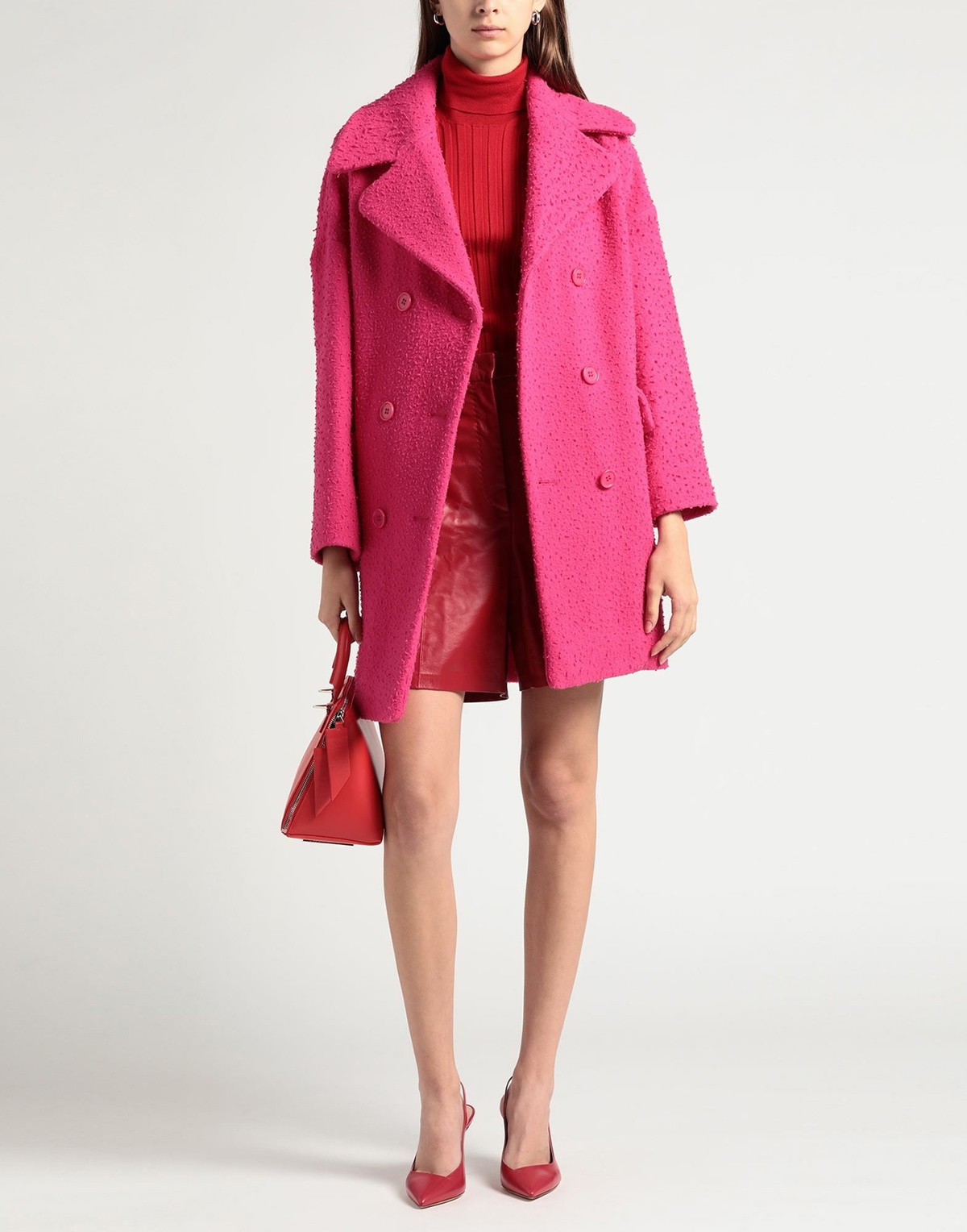 Red Valentino Womens Coat Fuchsia